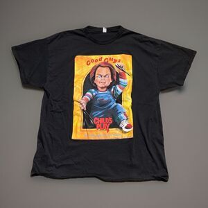 Chucky Childs Play Horror T Shirt Russell Athletic Black XXL Cotton Graphic Film